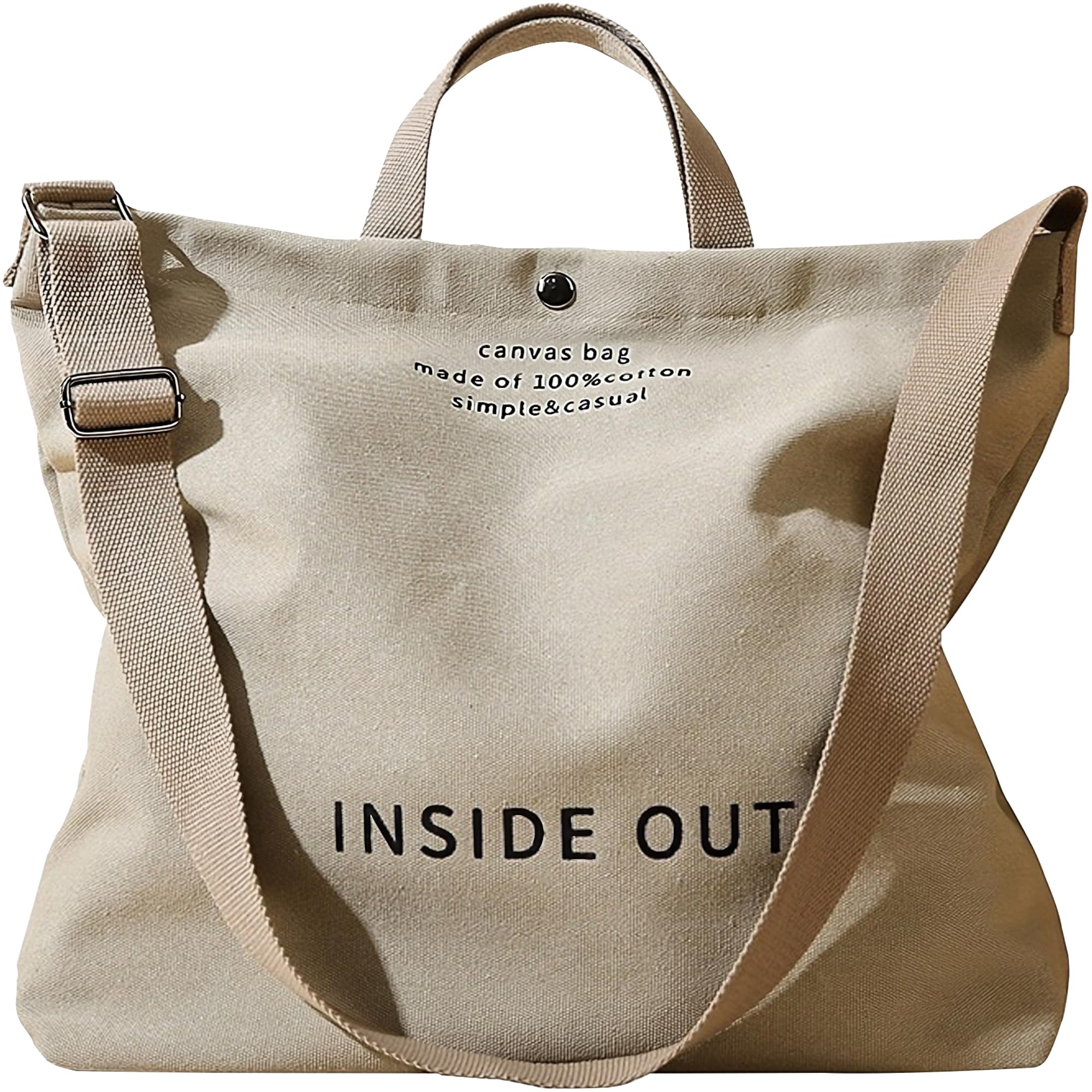 Große Tragetasche für Damen, Segeltuchtasche als Geschenk für Damen, modische Umhängetasche aus 100 % Baumwolle mit ca. 454 g, Schultertasche mit viel Stauraum