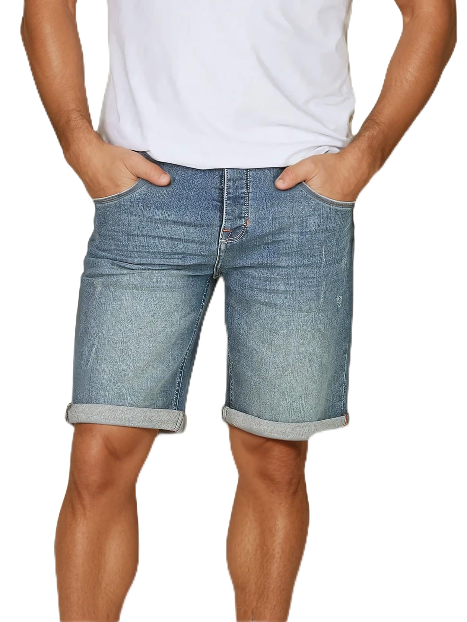 riverso Jeans Shorts Herren Stretch Kurz Regular Fit RIVTom Kurze Hosen