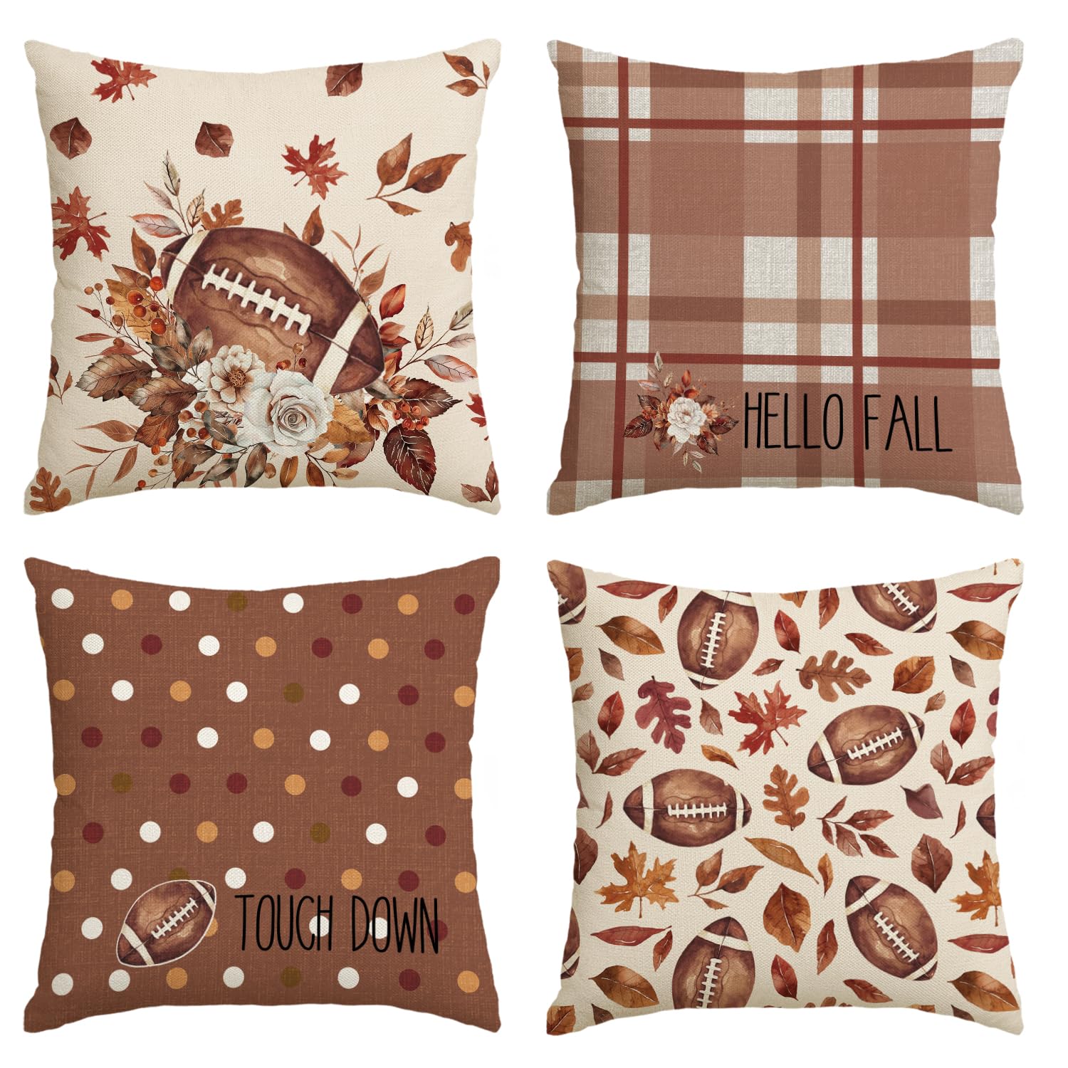 Housse de coussin automne 50x50cm pour créer une ambiance cocooning de Thanksgiving au salon