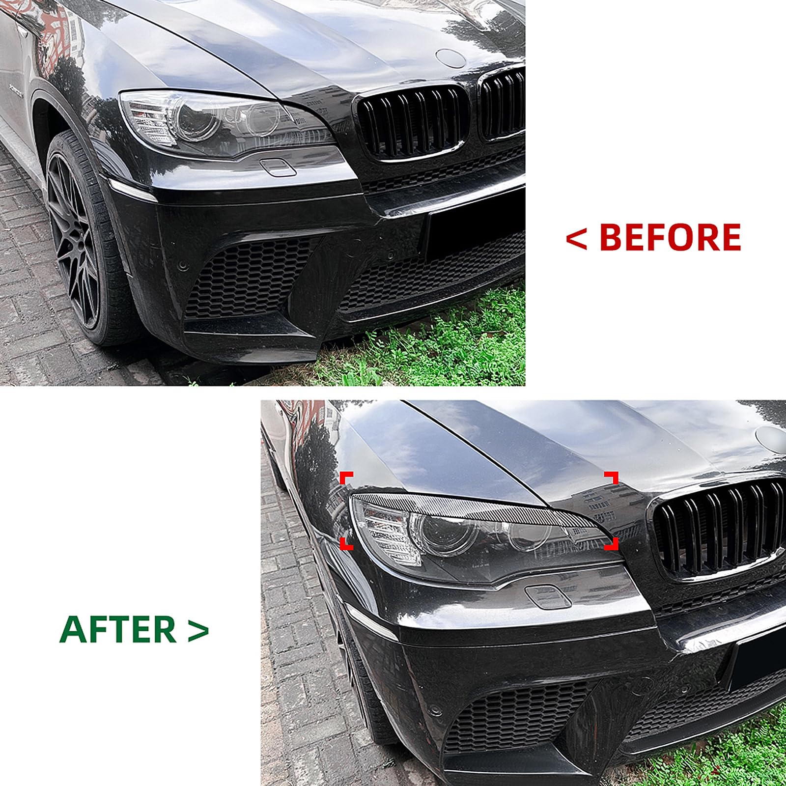 Cubierta para faros delanteros para BMW X6 E71 2008-2014 2009 2010