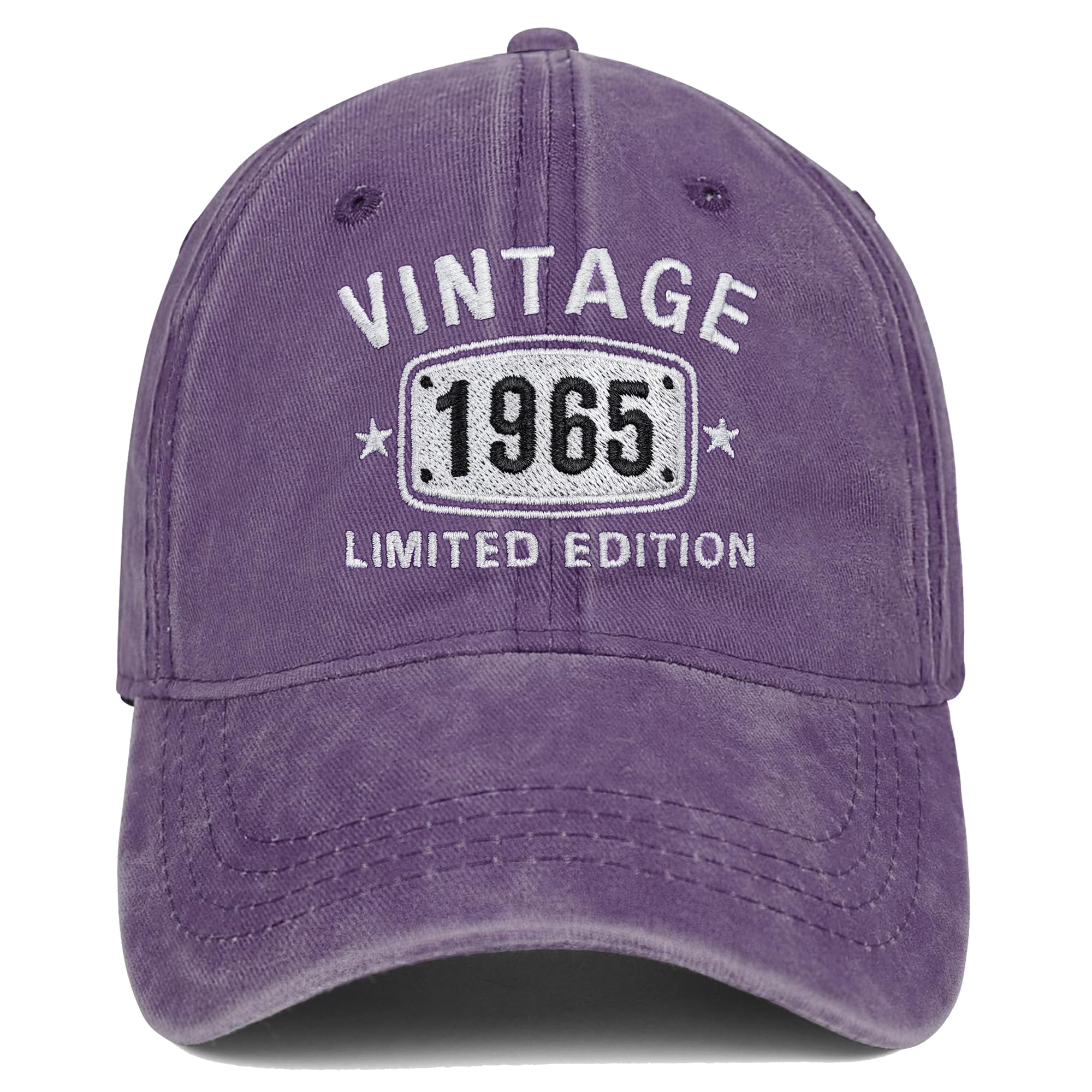 60th Birthday Gifts for Men Women 1966 Hats Vintage 60 Year Old Embroidered Baseball Cap Purple