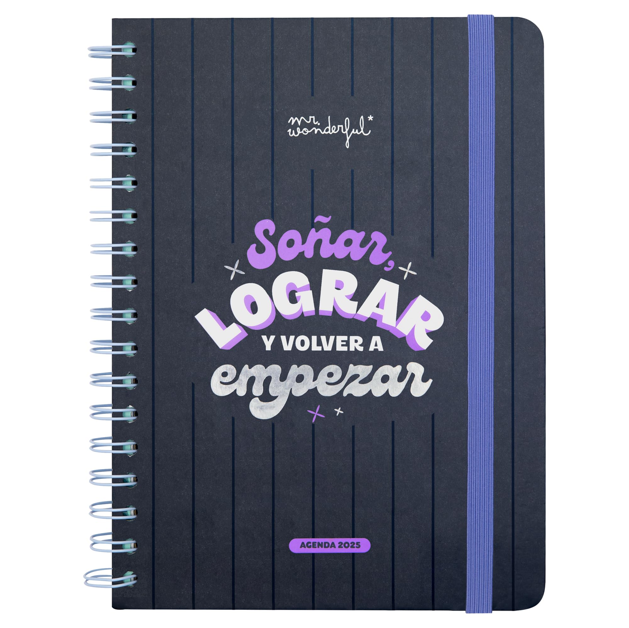 Mr. Wonderful - Wonder 2025 Weekly Planner - Dream, Achieve and Start Over - Includes 8 Sheets of Stickers and Sticky Notepads