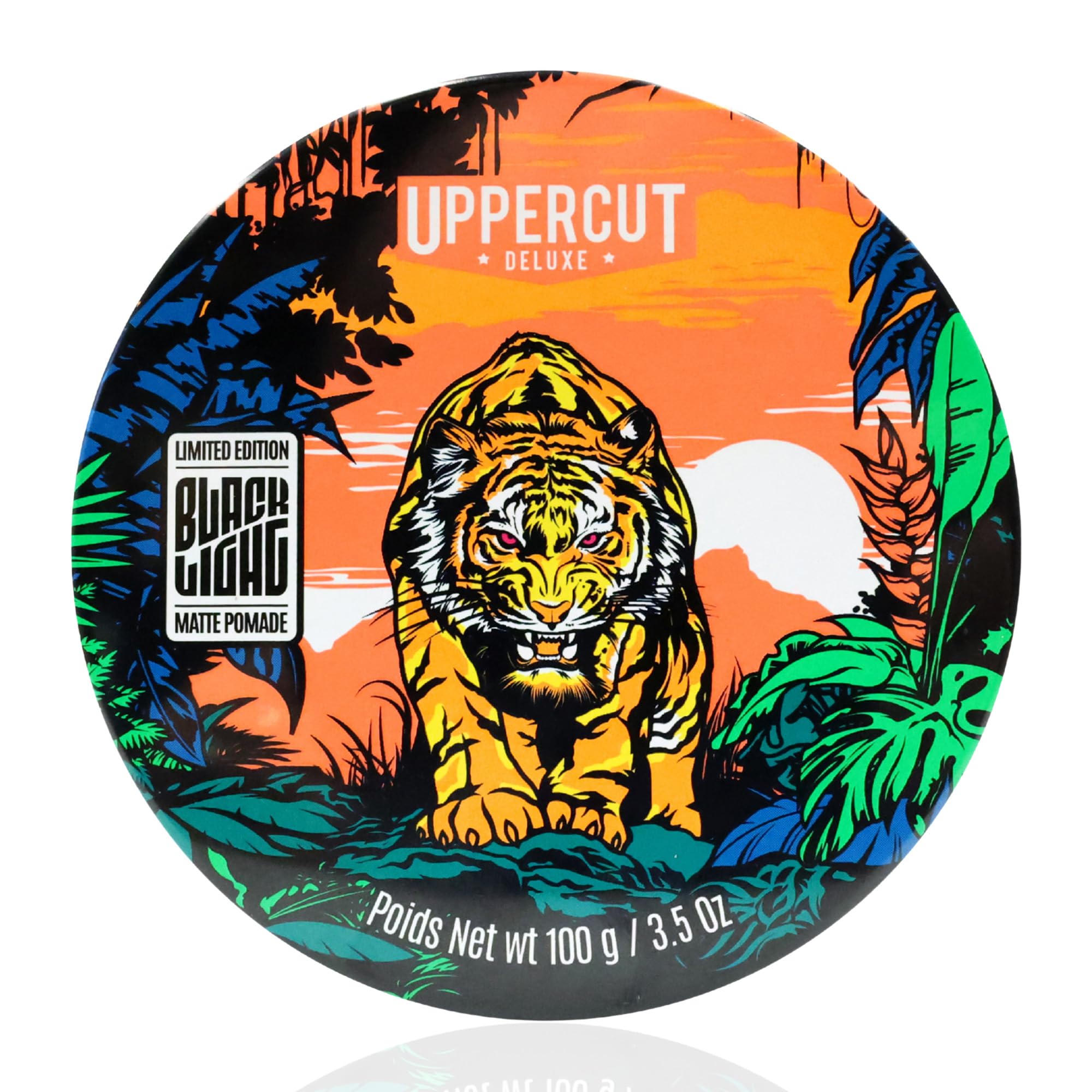 Uppercut Deluxe Matt Pomade – Blacklight Exklusive 100 g Haarpomade, Highland-Duft mit mattem Finish & Orange Fade Design Geschenkdose, Styling für langanhaltenden Halt für Männer