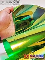 Vista 4 de Tela metálica de calibre 12 transparente con holograma de vinilo de plástico de 38 pulgadas de ancho vendido por The Yard (verde)