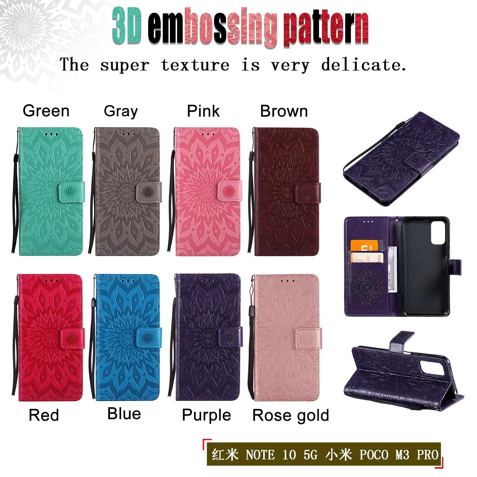 Miagon Custodia Cover Case per Xiaomi Redmi Note 10 5G