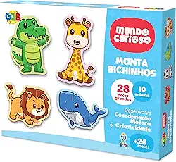 GGB Plast Brinquedo Educativo Monta Bichinhos 28 Peças