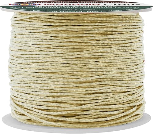 Miniatura 233 de Cuerda Mandala Crafts 0.03 pulgadas 109 yardas para hacer joyería, artesanía, macramé, cuerda de algodón encerado