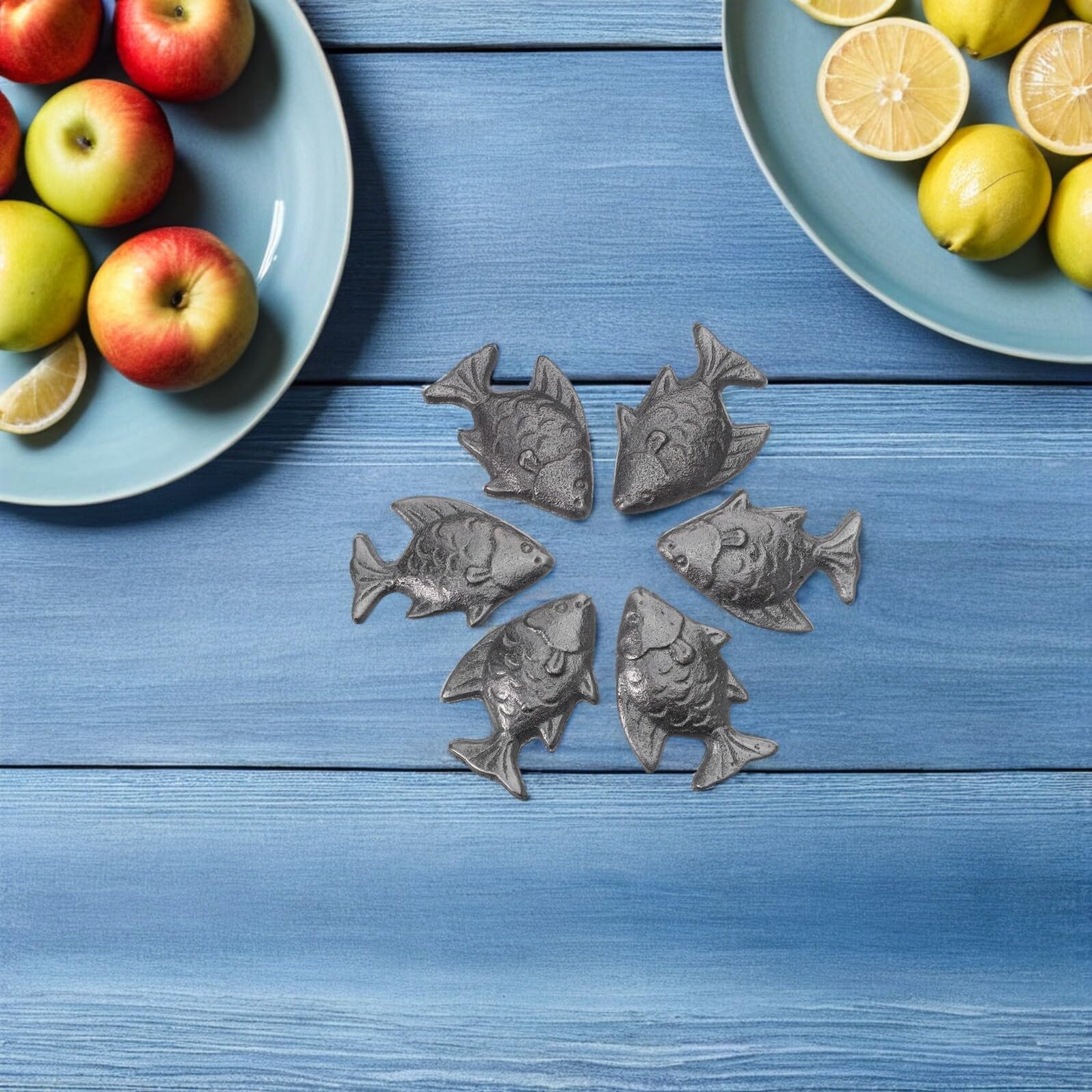 Pesce di Ferro Naturale Set 6 Pezzi per Cucina, Integratore di Ferro Attrezzo per Cottura per Vegetariana Versatile Adatto a Sportivi e Gravidanza