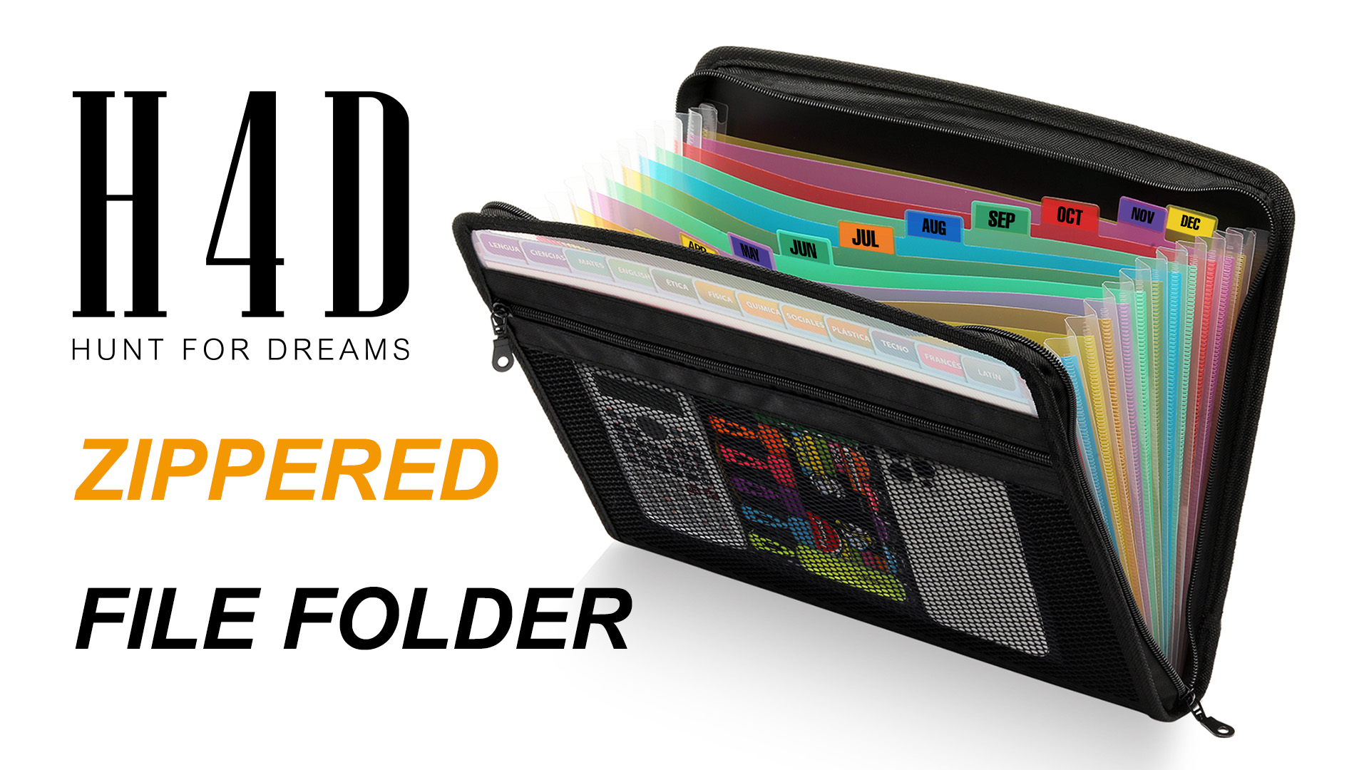 4 Pack Expanding File Folder Organizer - 12 Pocket Accordion Folder, A4 Letter Size, Waterproof - View #7