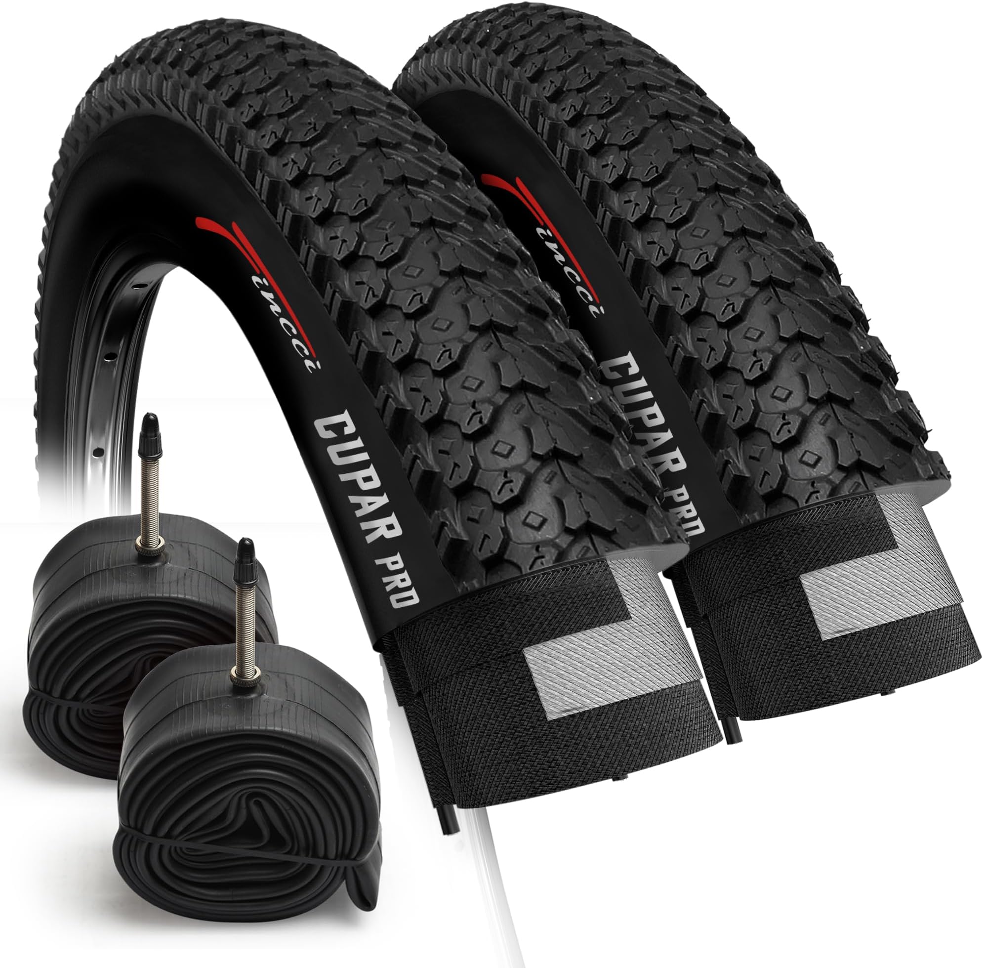 Pair 26 x 2.125 Mountain Bike Tyres - Foldable 57-559, 30 TPI 26 inch Cycle