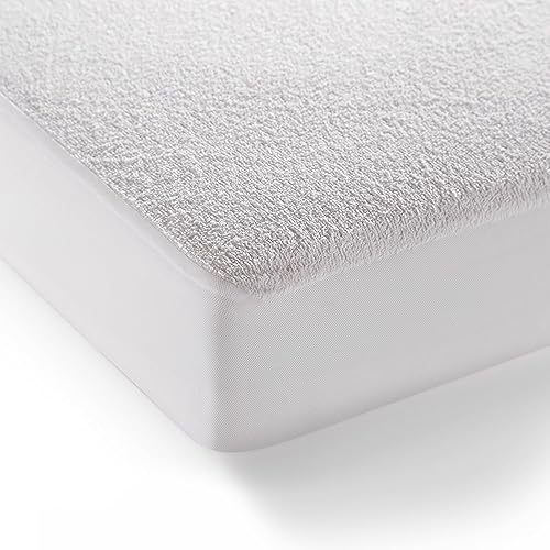 Miniatura 5 de Threadmill Protector de colchón impermeable prémium para cama de tamaño matrimonial, parte superior de rizo suave, refrescante, silencioso, lavable