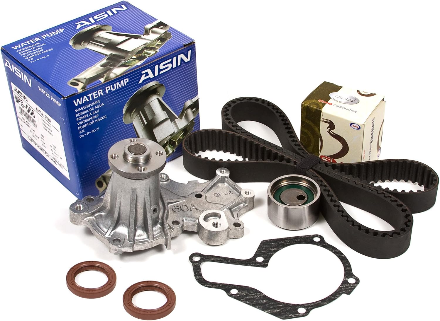 Evergreen TBK212WPA Compatible With Suzuki Geo Chevrolet 1.6 16-Valve Timing Belt Kit AISIN Water Pump