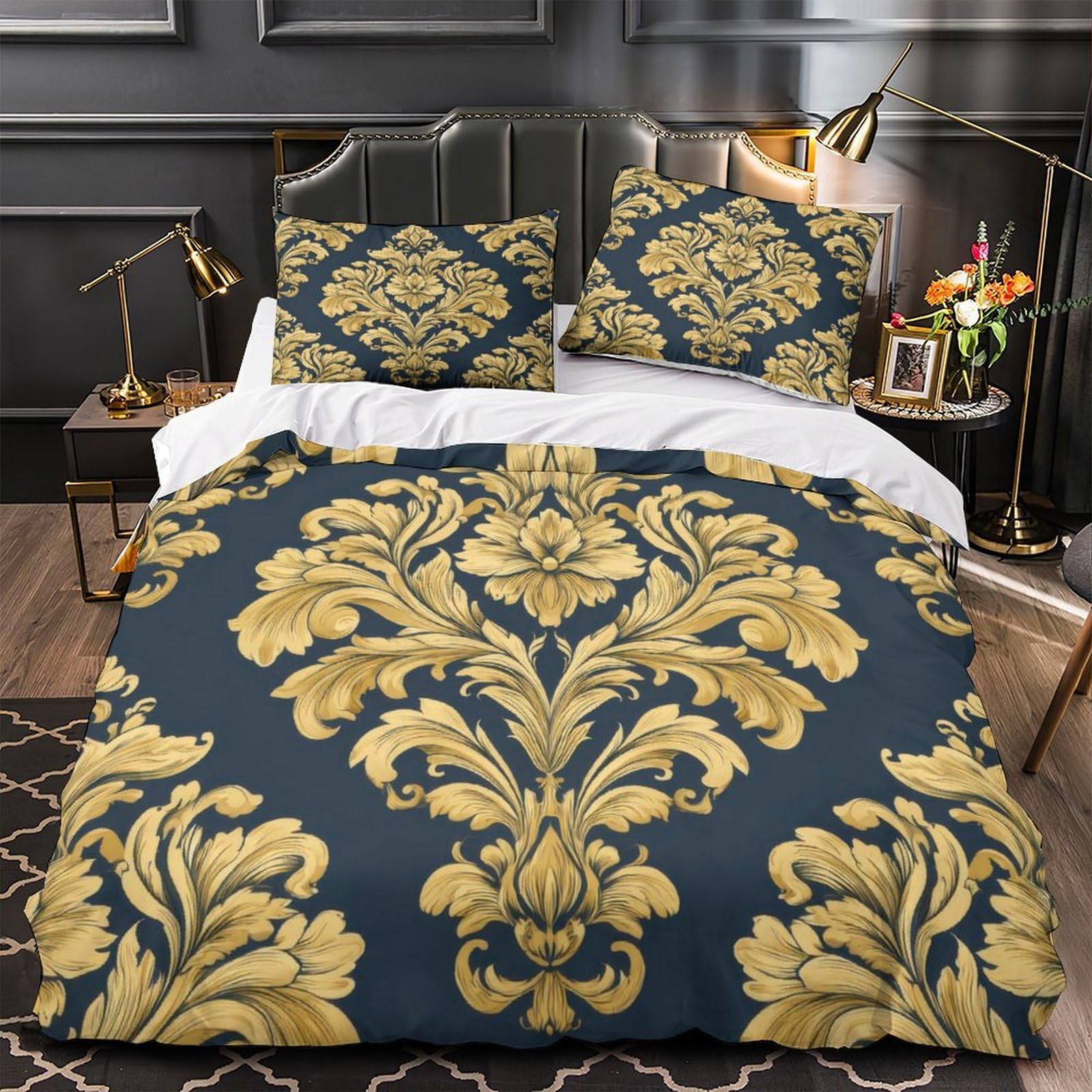 Parure de lit fleurs 3D pour chambre d'adolescent et garçon