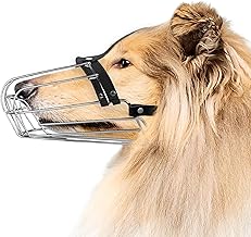 BRONZEDOG Muselière en métal pour Chiens, Toutes Tailles. Respirante, réglable, rembourrée, Permet de Boire, empêche de Mordre. Idéale pour entraînement et sécurité (Lévrier & Colley)