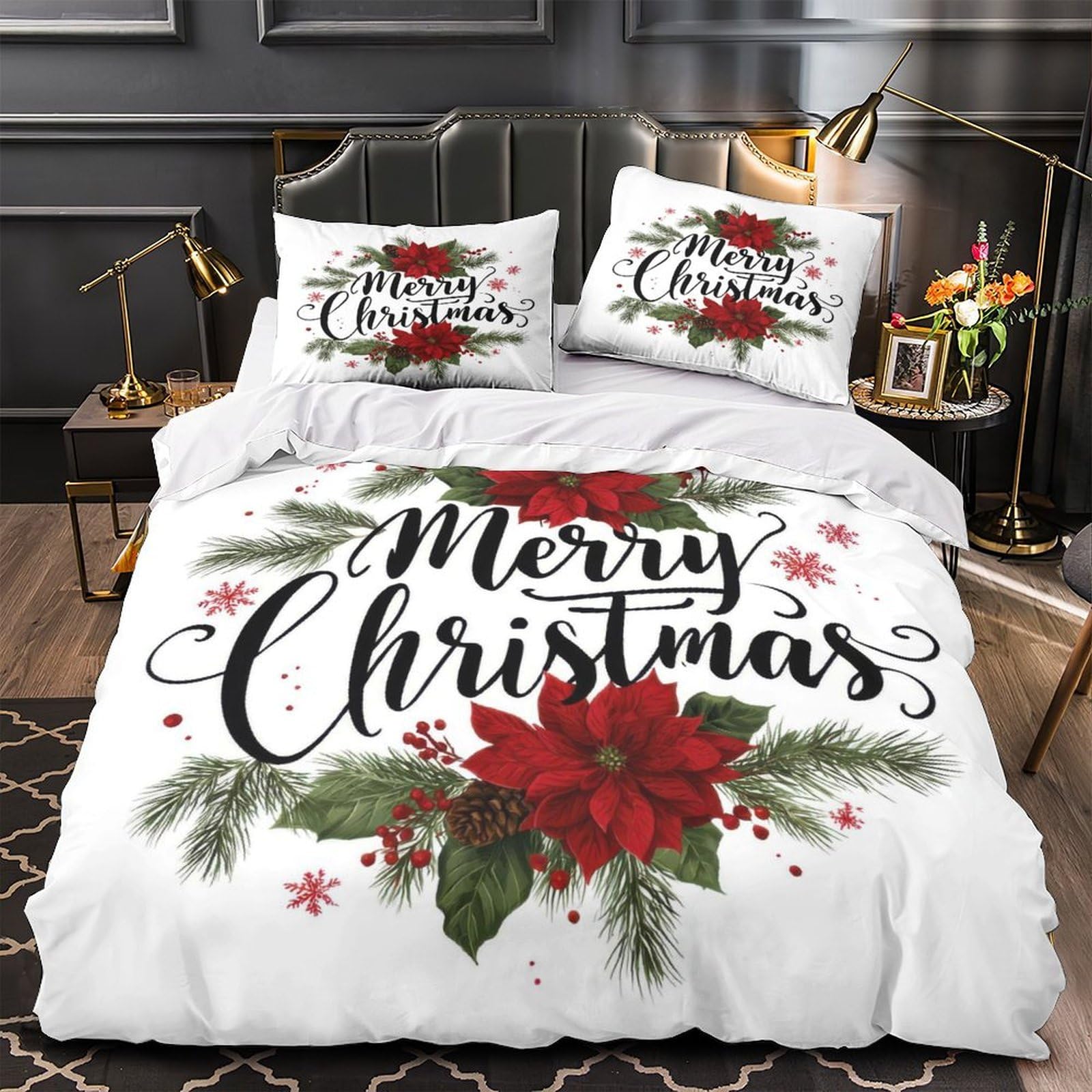 Linge de lit éclair entretien facile en microfibre pour adulte King