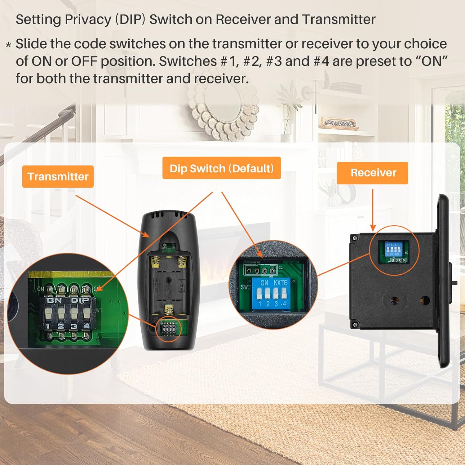 Gas Fireplace Remote Control Kit for Millivolt Valve, On/Off Fireplace Remote Control for skytech, Ambient, Majestic Fireplace and More, 5 Year Warranty