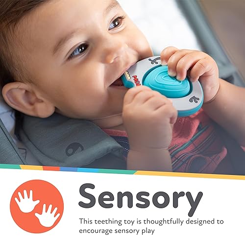 Miniatura 2 de Nuby Teethe N' Pop - Mordedor sensorial, juguete de dentición para bebés, más de 3 meses, elefante - relleno de calcetines para bebé