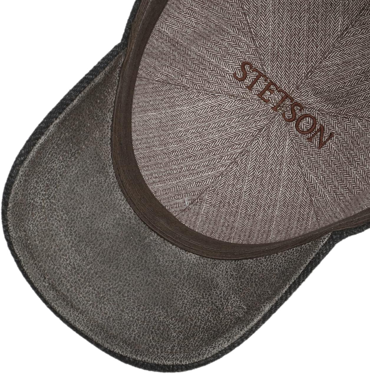 Stetson Plano Wool Baseball Cap Herringbone Design Fullcap Cotton Lining Men Fall Winter
