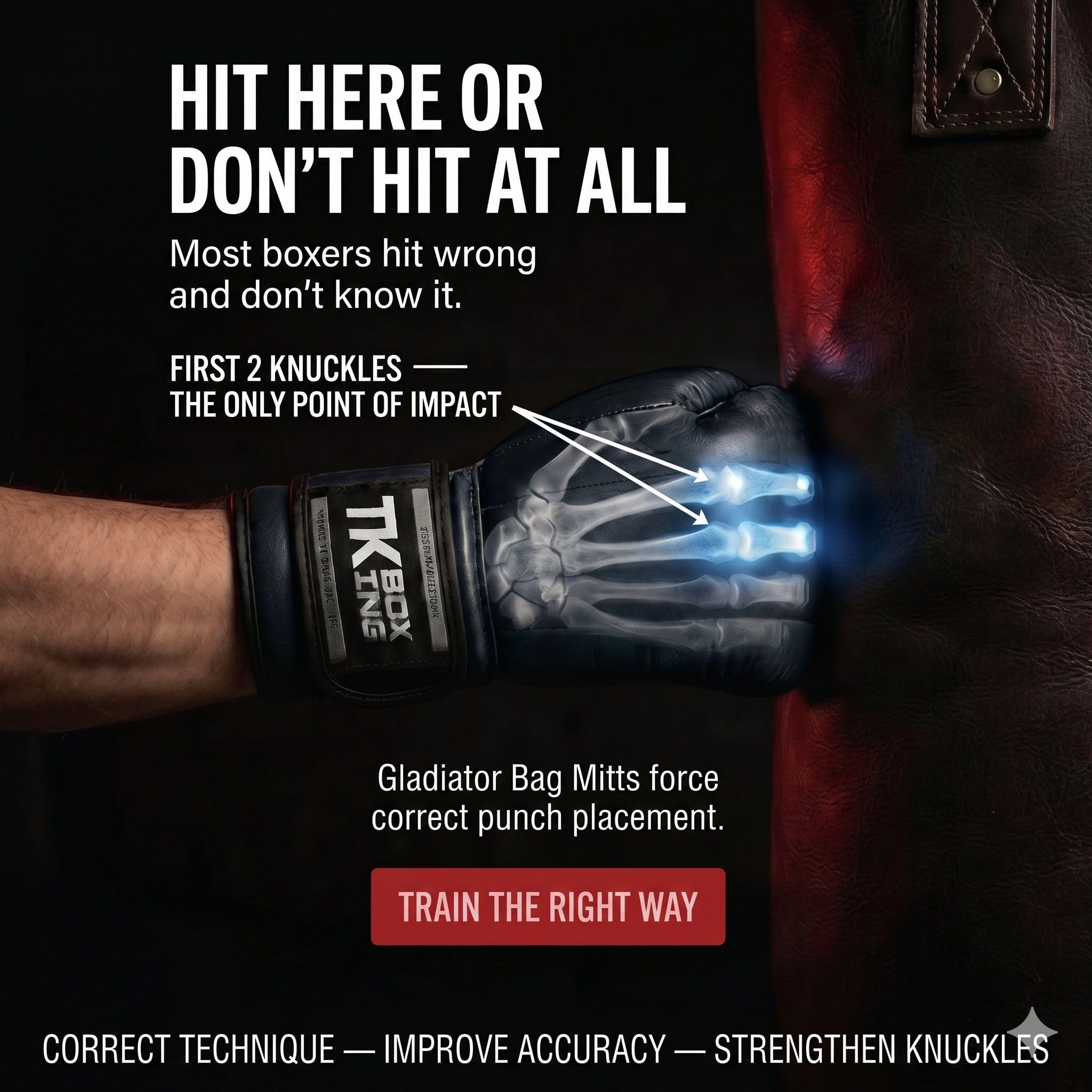 TK Gladiator-Boxhandschuhe, perfekt für Handstärkung, Boxen, Kickboxen, MMA für Männer und Frauen