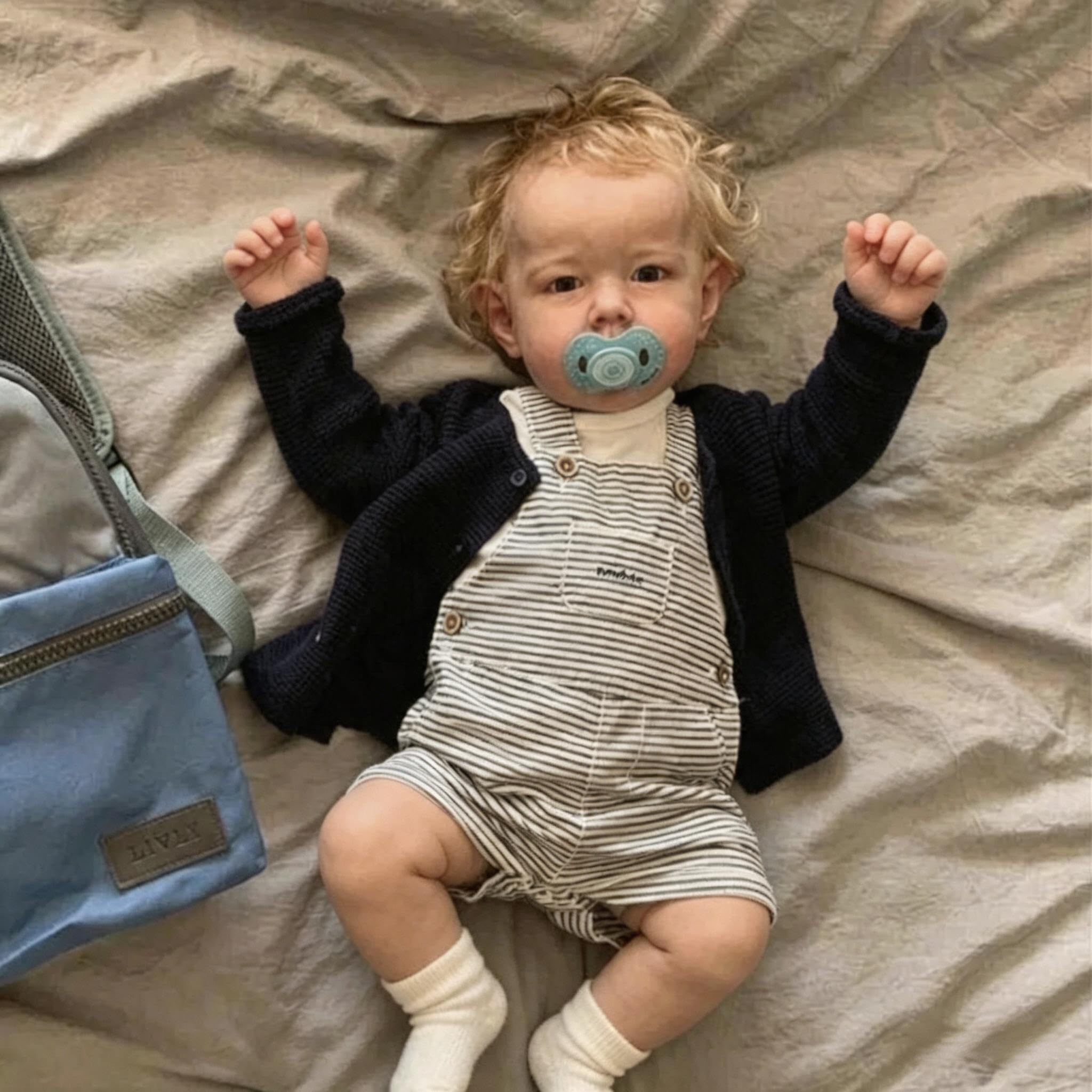 Silikonowe realistyczne lalki Reborn Baby Dolls Boys 50 cm pełne winylowe lalki noworodka chłopiec z blond włosami realistyczne Reborn Bebe lalki wodoodporne zabawki, prezenty dla dzieci w