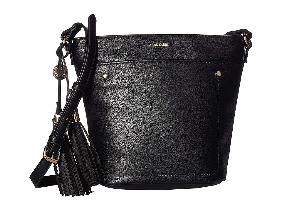 

Anne Klein Bucket Crossbody (Black) Handbags