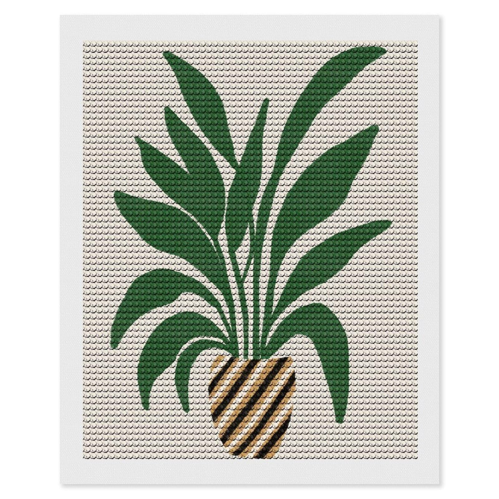 Junmoney Strelitzia Plant Diamond Painting Set 16"x20", Stress Relief Craft, Easy to Enjoy, Vintage Style Decor, Festive Craft Gift