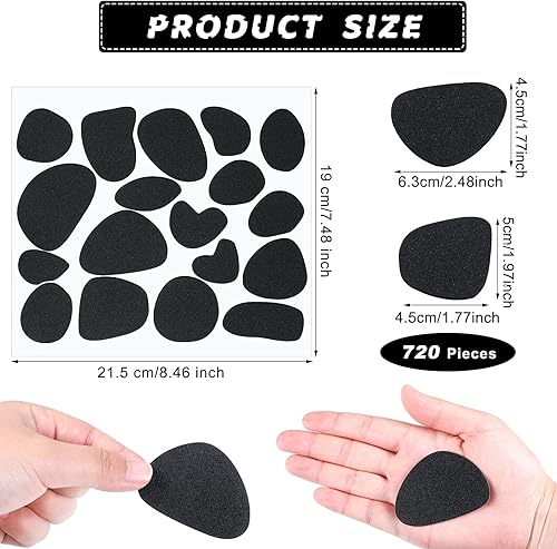 Miniatura 2 de 360 piezas de círculos de fieltro adhesivos negros, almohadillas de fieltro autoadhesivas, calcomanías de fieltro, pequeños puntos de dálmata para