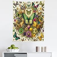 Vista 87 de Ambesonne Tapiz de isla tropical, olas del océano en la playa de Seychelles al atardecer horizonte, decoración de tela para colgar en la pared