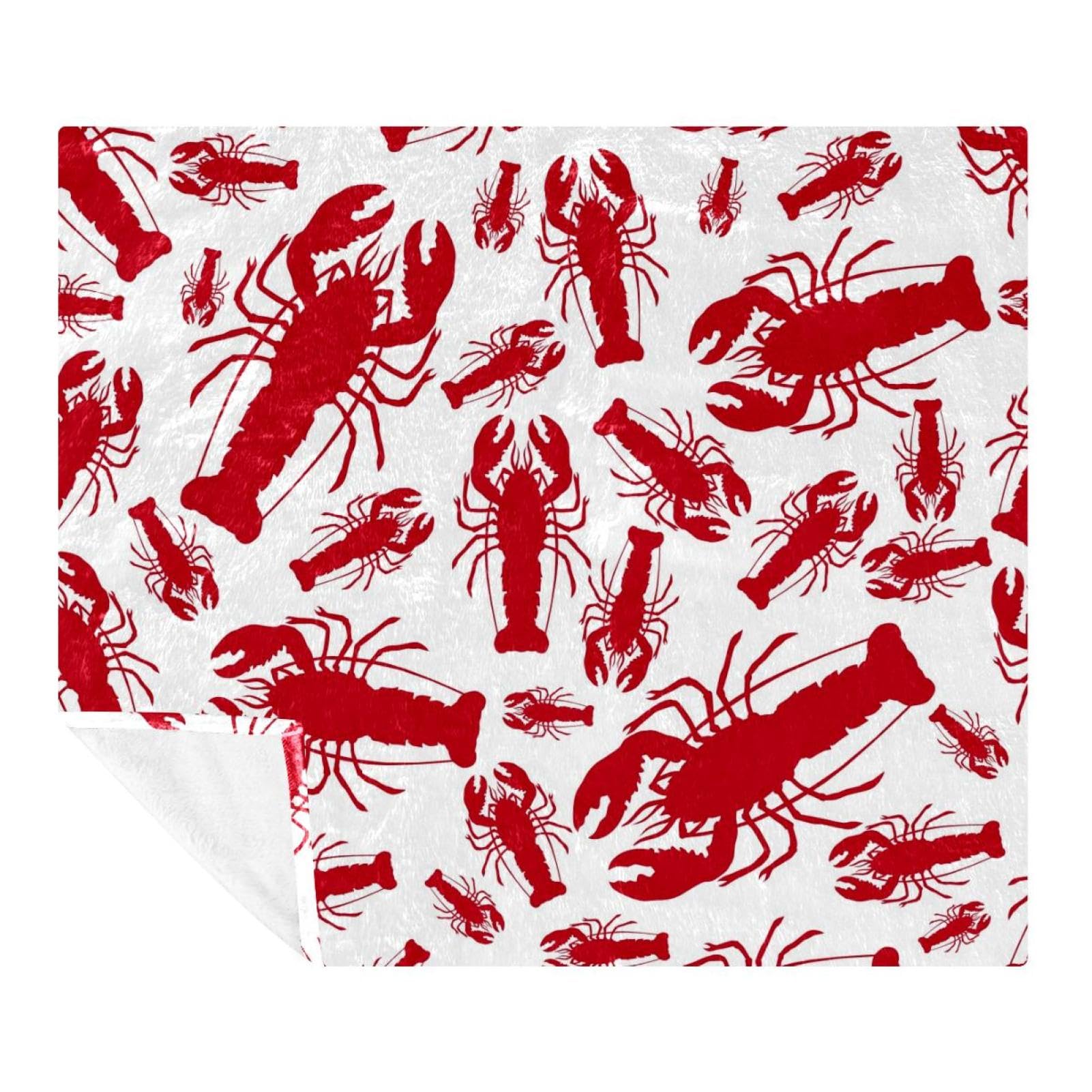Couverture polaire homard plaid microfibre léger lit et canapé