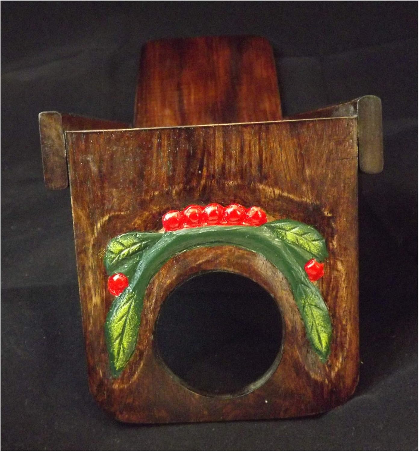 Chorreador Costa Rica Orange Butterfly Wood Pour Over Coffee Dripper Stand - Portable for Easy Coffee Hand Drip Thru Cloth Sock Filter Handmade Pour Over Maker