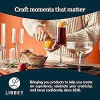 Vista 6 de Libbey Vasos dobles de estilo antiguo, 11.2 onzas de línea fina acanalada, vasos de whisky aptos para lavavajillas, juego de vasos para bebidas