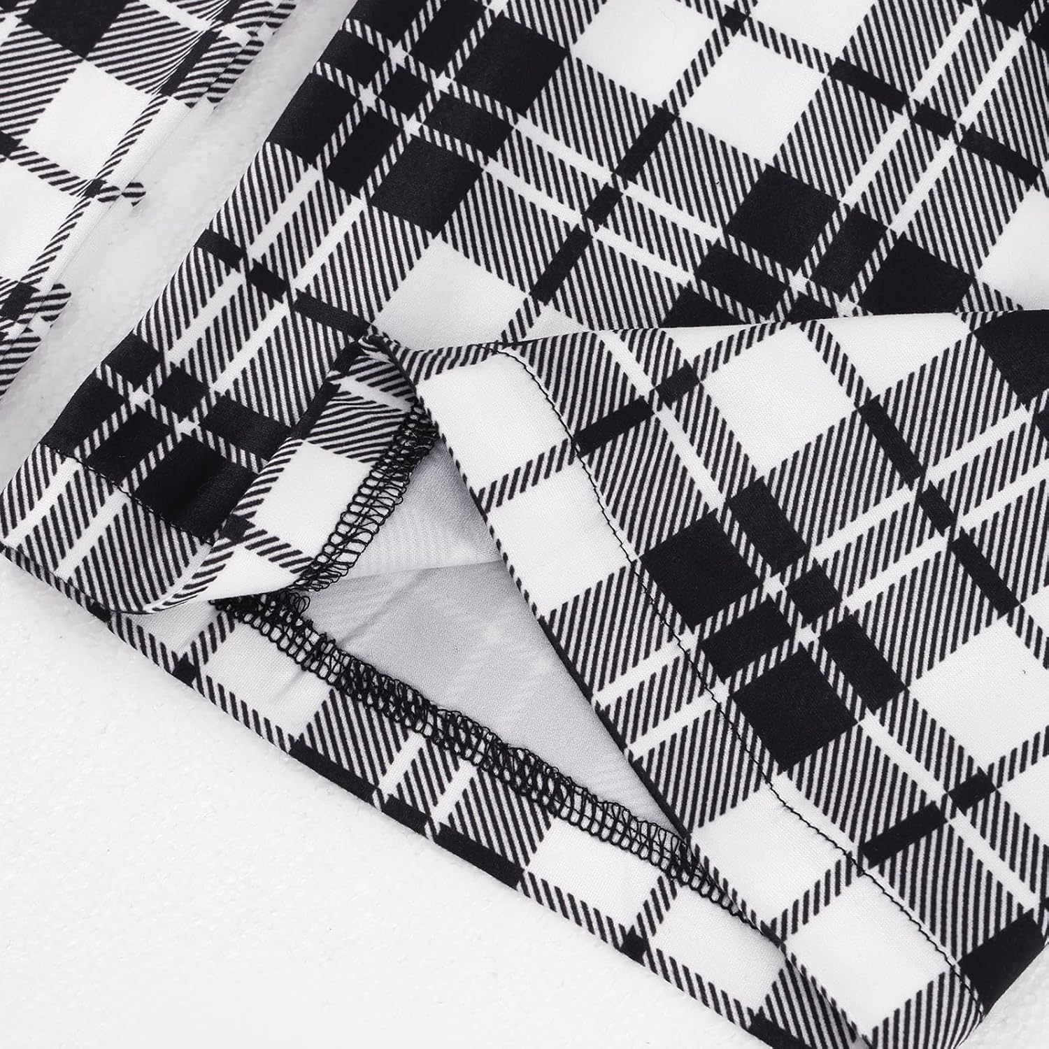 Kids Pajamas Pants Girls Boys Elastic Waist Plaid Pants Soft Lounge Wide Leg Pants 7-14 Years - Image 8