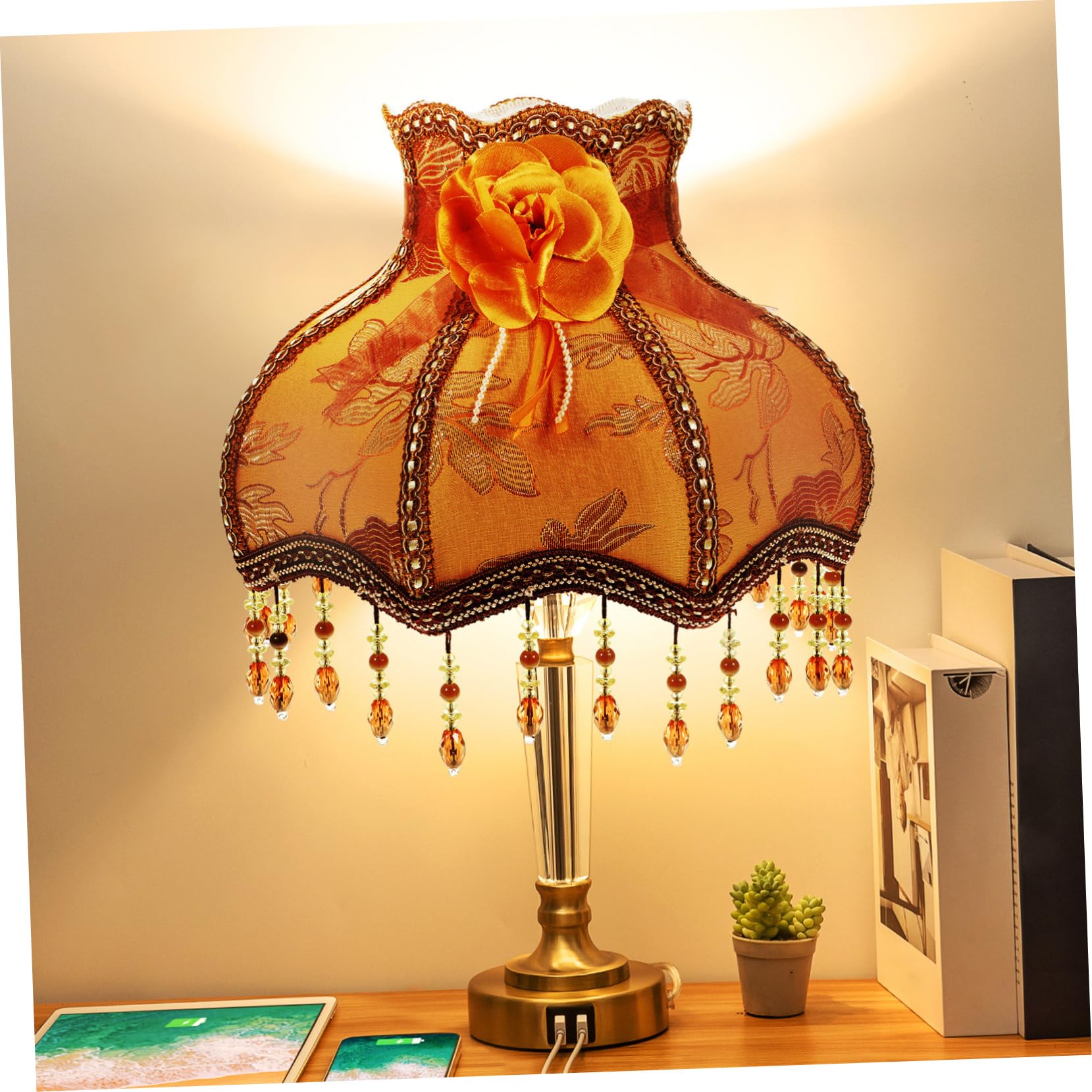 アンティーク雑貨 france vintage aluminum lamp shade SOLUSTRE Cloth Lamp Shade European Retro Lampshade Vintage Coffee