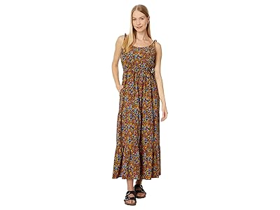 Toad&Co Sunkissed Tiered Sleeveless Dress (Black Micro Floral Print) Women