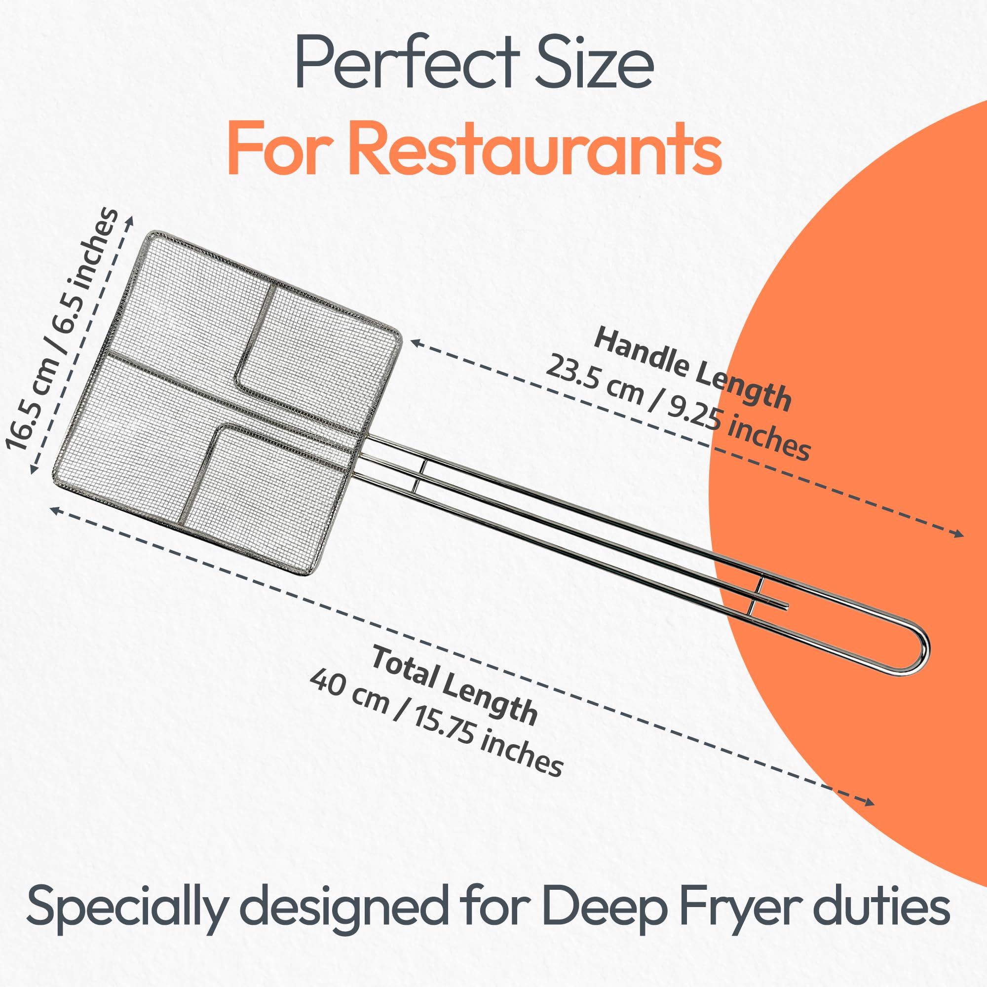 Cuisine Ready Wire Mesh Strainer with Long Handle |2 Pack| 6.5