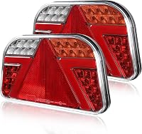 Yuanjoy LED Utánfutó Hátsó Lámpa Szett - 12/24V Vízálló Irányjelző, Féklámpa, Tolatólámpa, Ködlámpa - E-jelöléssel Traktorokhoz, Lakókocsikh 1