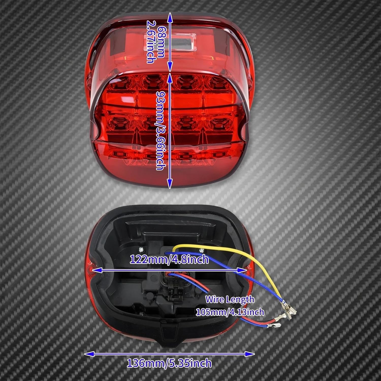 バイクのライト オートバイ用リアターンシグナルランプ ブレーキテールライト 停止走行 に適合するハーレー FXST、FXSTS、FX