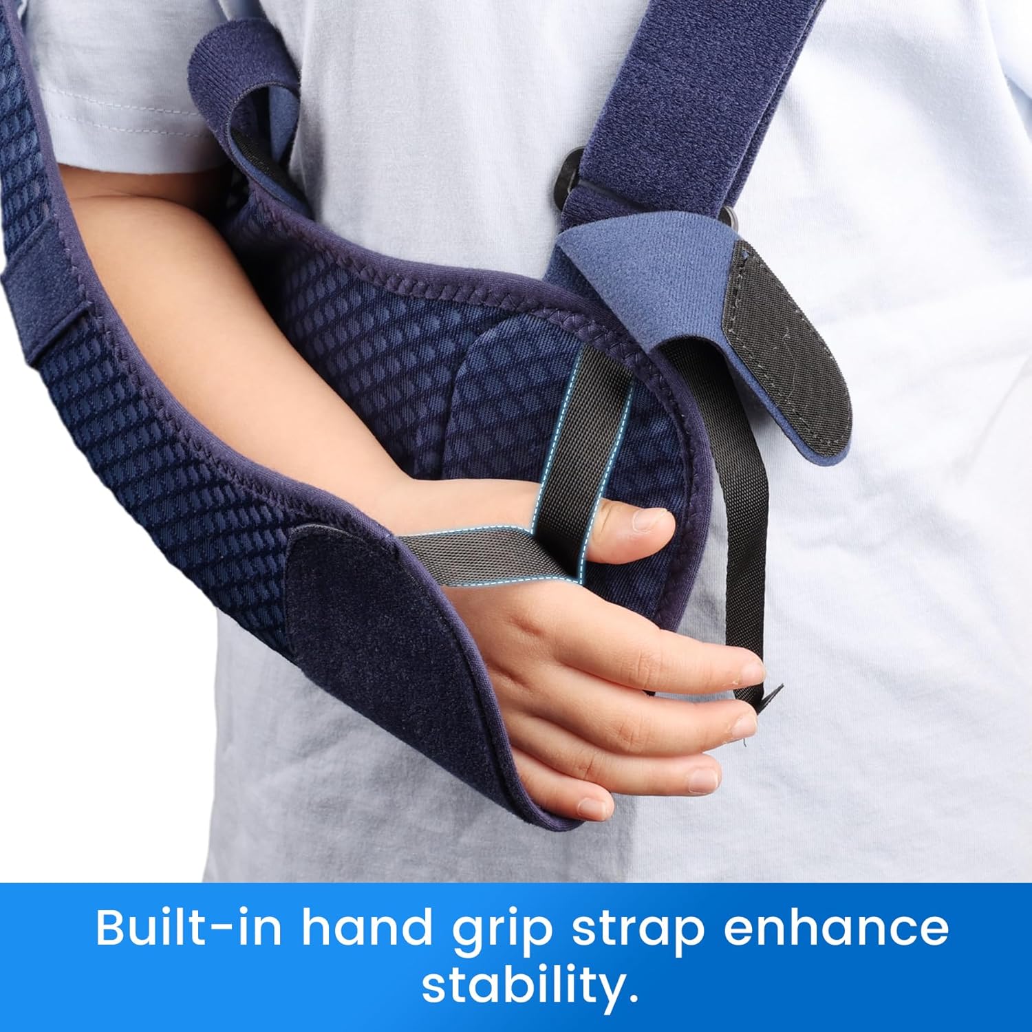 Velpeau Kids Arm Sling Shoulder Immobilizer with Waist Strap, Ventilated & Breathable Design, Arm Support Brace for Children, Boys, Girls (Kids Mesh Version-Right Hand, X-Small) - Image 5