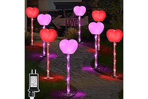 Meonum Valentine's Day Outdoor Decor LED Heart Light Decorations