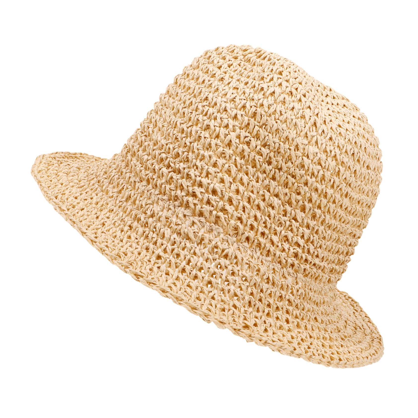 Healeved Summer Sun Hat Bucket Hat Women Sun Protection for Travel Lightweight and Breathable Fashionable Style Beige