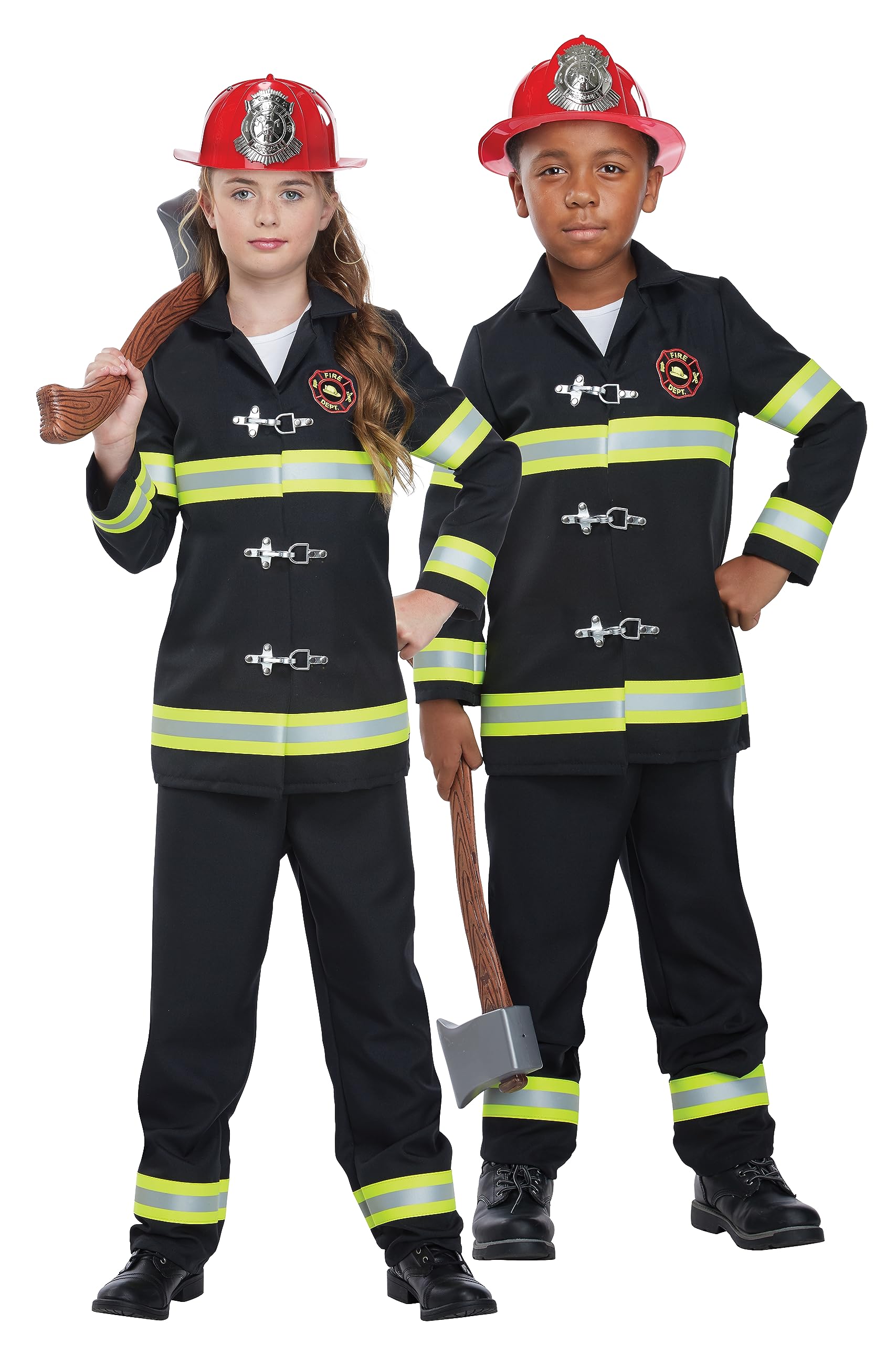 California Costumes Junior Fire Chief Child Costume, Black/Yellow, Small