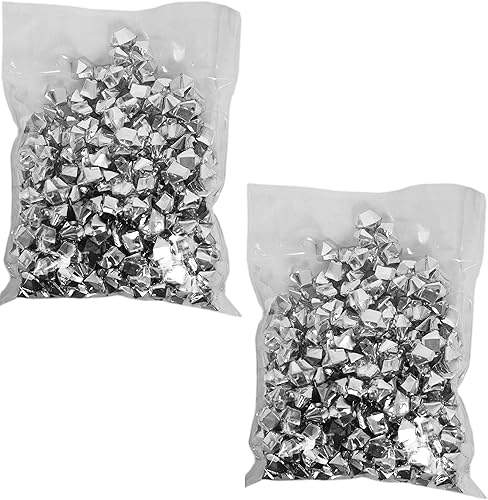 Miniatura 1 de Juego de 2 bolsas de relleno Geo plateado  alrededor de 0.6 libras  piedras decorativas perfectas para acuarios, rellenos de jarrones, dispersión de