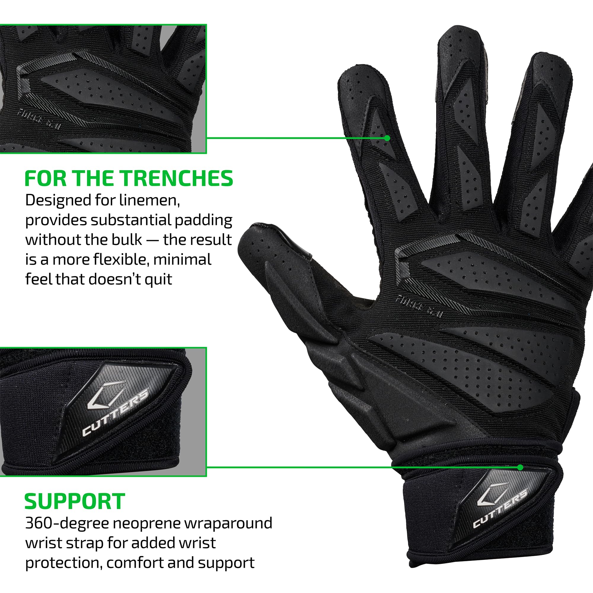 Guanti Force 6.0 Lineman Nero M CUTTERS