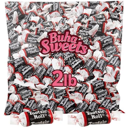 Tootsie Roll Midgees - Caramelos masticables de chocolate para niños y recuerdos de fiesta, deliciosos dulces navideños a granel envueltos