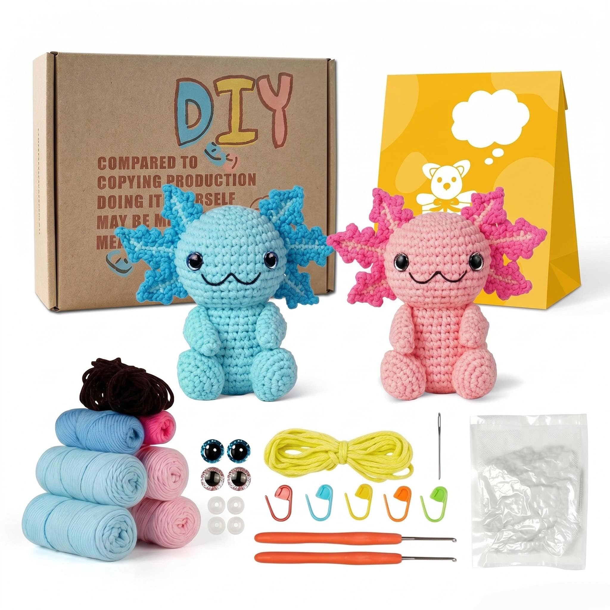 Lum1Na5al Crochet Kit for Beginners,Crochet Animal Kits with Tutorials
