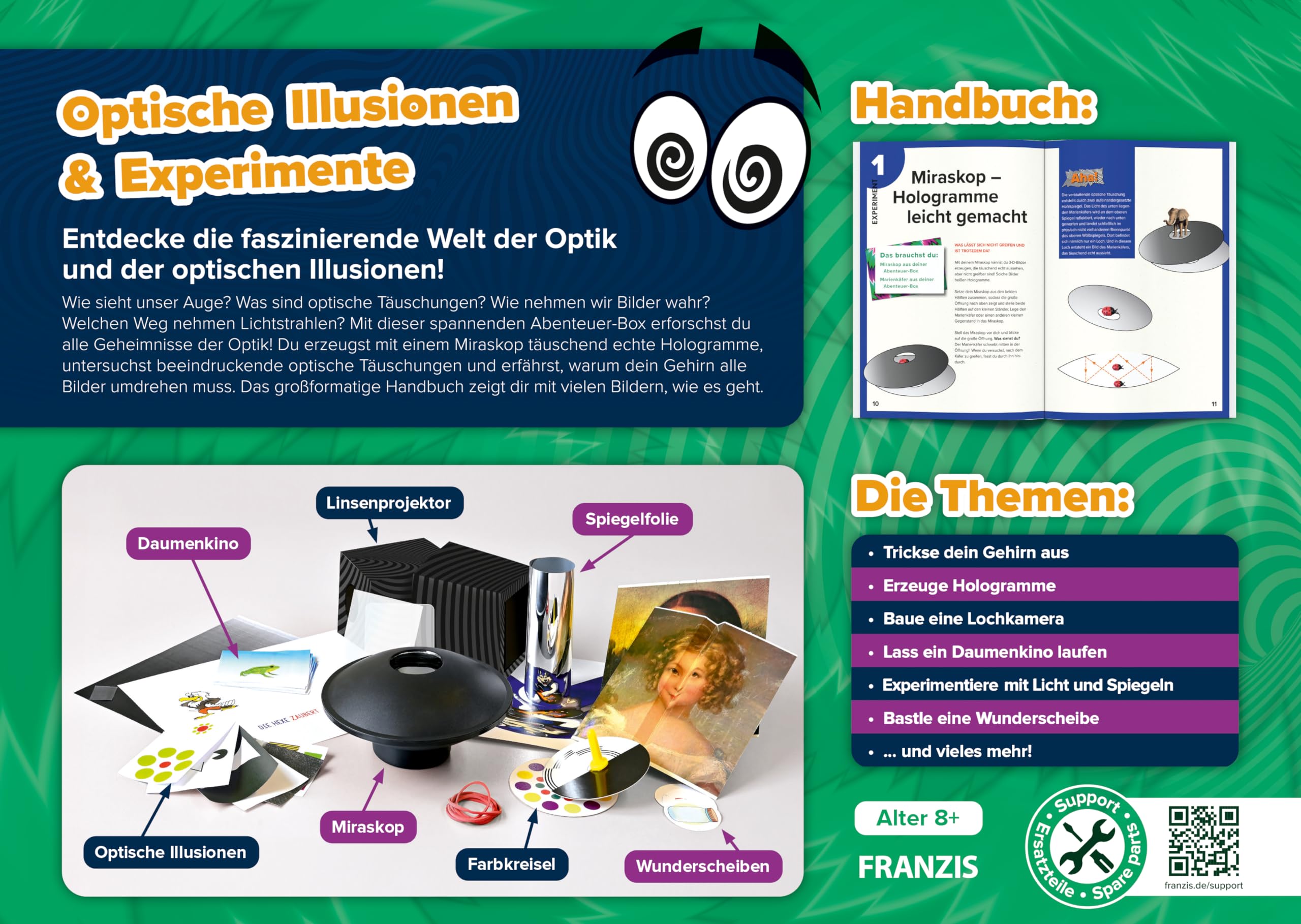 FRANZIS 67230 - Optische Illusionen und Experimente: Miraskop & mehr