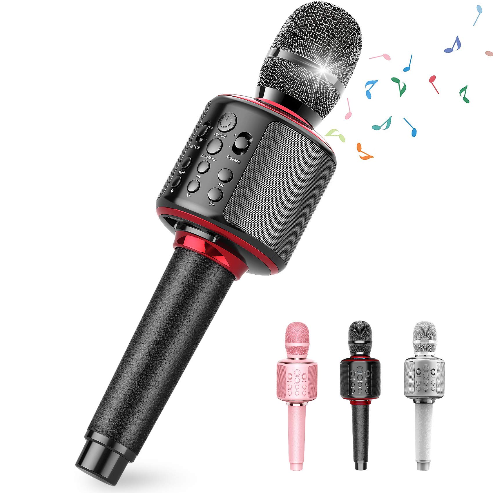 Karaoke Microphone, Wireless Bluetooth Karaoke Microphone for Adults,  Portable Handheld Karaoke Machine Mics Kids Microphone with Speaker Duet  Sing ...