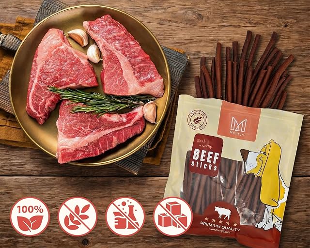 Foto 2 de 8 de MERSJO golosinas para perros - 85% Alto contenido en carne, sin aditivos, sin cereales ni azúcar, golosinas…