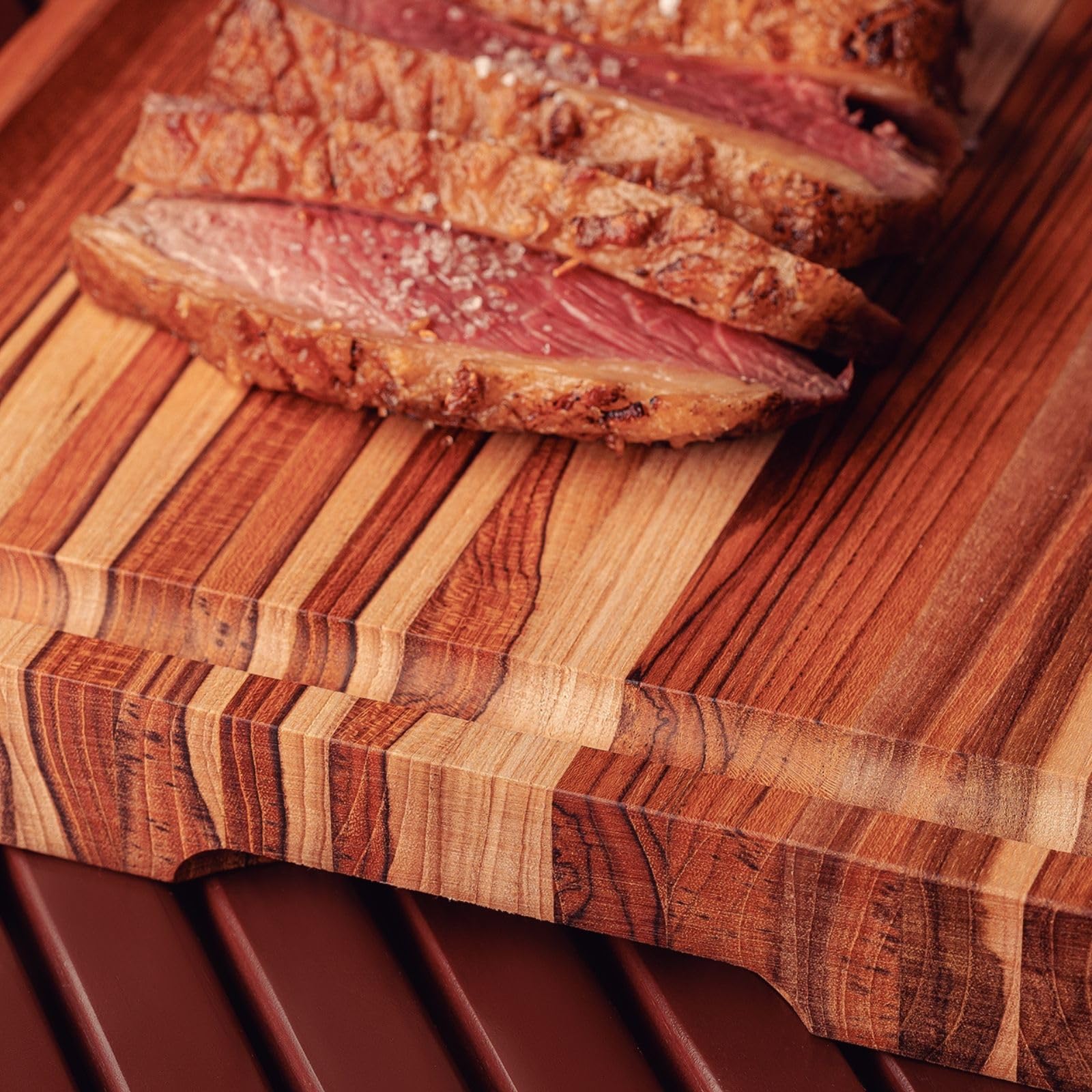 Tramontina Tabla de Madera Teca certificada para Presentación y Corte Churrasco Premium 40 x 30 cm