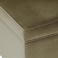 Vista 89 de HomePop Decoración para el hogar K7646-A877 Otomana tapizada moderna rectangular de almacenamiento Otomana con tapa con bisagras